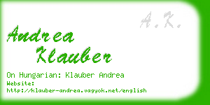 andrea klauber business card